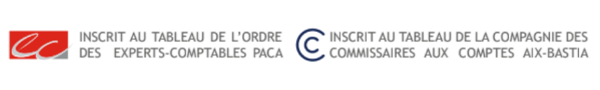 Logos de l'ordre des experts-comptables et de la compagnie nationale des commissaires aux comptes indiquant l'inscription de SAFIANCE - LA CIOTAT au tableau PACA et Aix-Bastia.