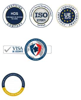 Logos des certifications des solutions que SAFIANCE utilise